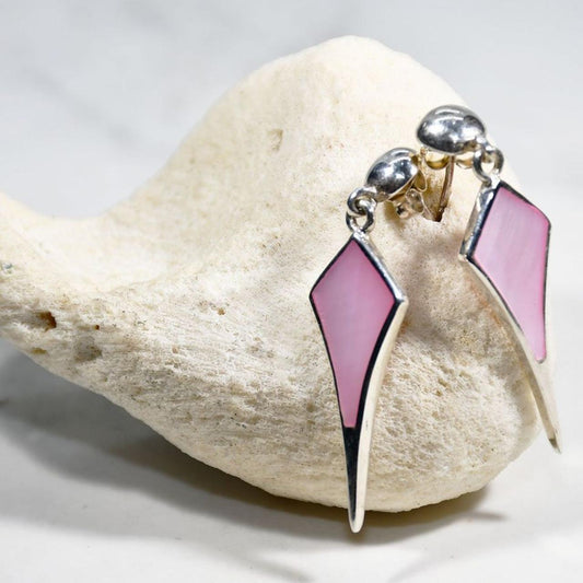 Kaipo Pink Spearhead Stud Earrings