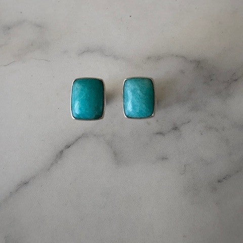 Selina Turquoise Rectangle Earrings