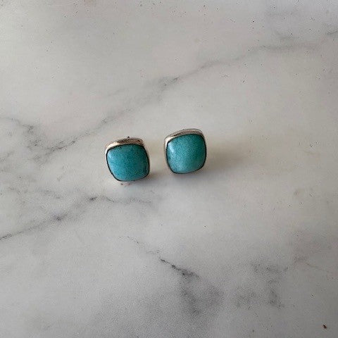 Lesia Turquoise Square Earrings